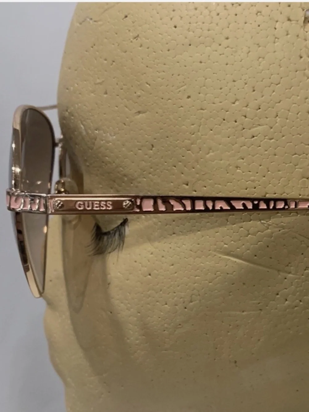 Guess GUF241 Rose Gold Aviator Sunglasses (Rare)